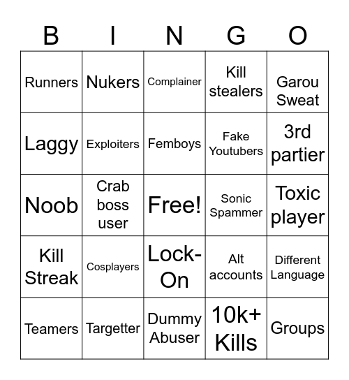 BingoGrounds Bingo Card