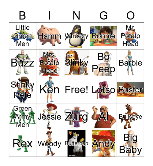 Toy Story Bingo! Bingo Card