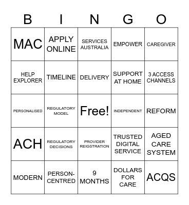 MAC BINGO Card