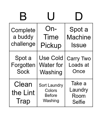 Buddy Bingo Card
