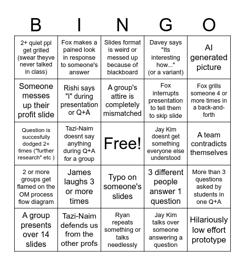 F24A2 BDW Bingo Card