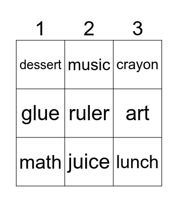 Beginner B1 chapter 2 Bingo Card