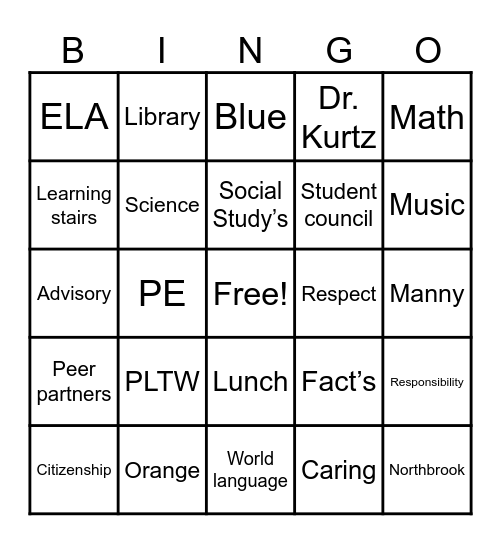 Maple Bingo Card