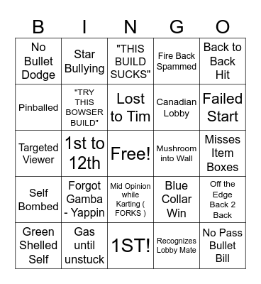 lp__ql Mario Kartd Bingo Card