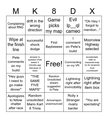 Rolly Polly's MK8 Bingo Card