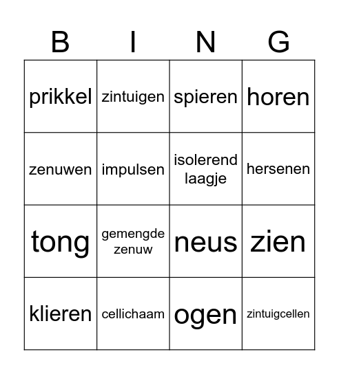 Thema 8 Regeling bs 1 en 2 4BB Bingo Card