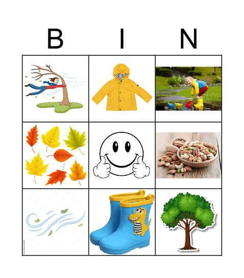 Fall Bingo Card