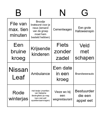 Vriendenweekend Düsseldorf Bingo Card