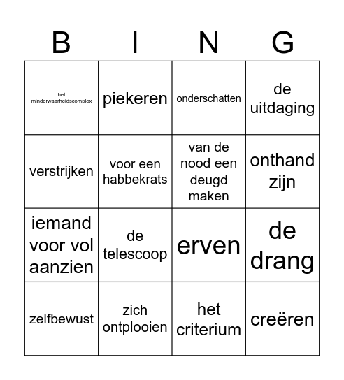 Thema 2 Bingo Card