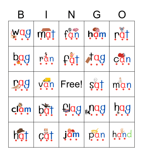 CVC Bingo Card