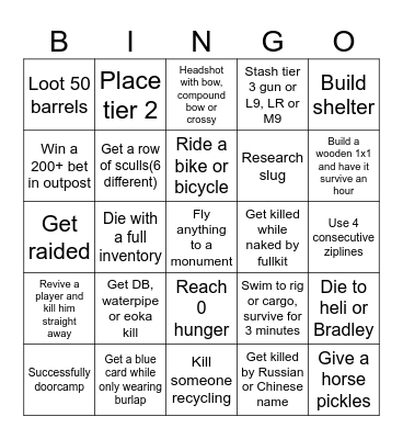 Rat rust Bingo Card