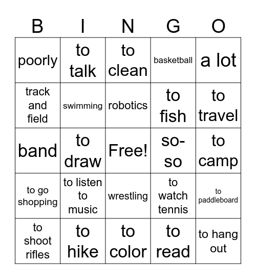 Actividades 24-25 Bingo Card