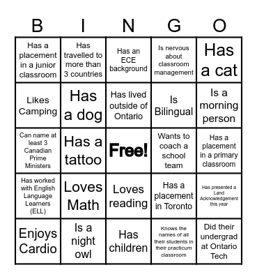 Find Someone Who... Bingo Card
