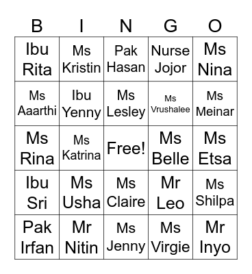 BMS Bingo! Bingo Card