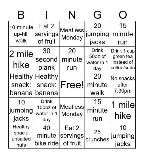 Flathead Valley BINGO Challenge Bingo Card
