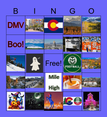 Fall in Colorado Bingo Card