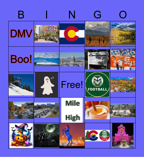 Fall in Colorado Bingo Card