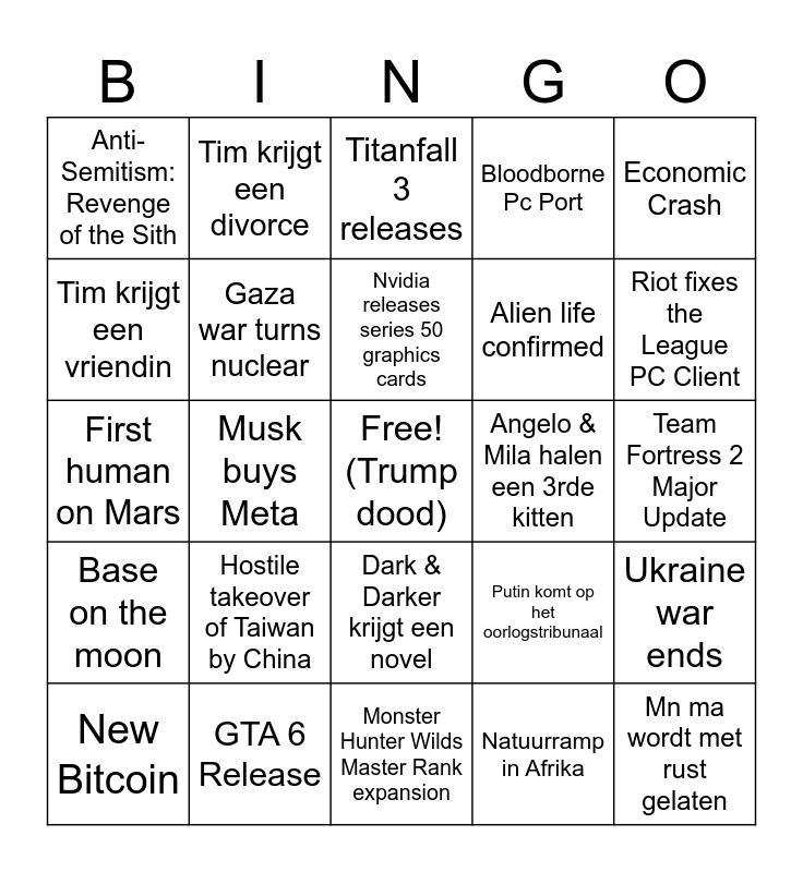 Things before Silksong release Bingo Card