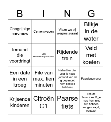 Vriendenweekend Düsseldorf Bingo Card