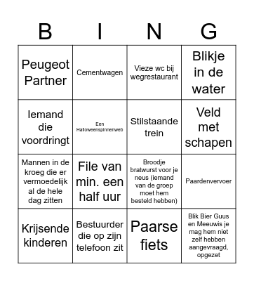 Vriendenweekend Düsseldorf Bingo Card