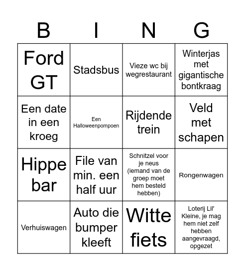 Vriendenweekend Düsseldorf Bingo Card