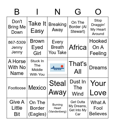 Yacht Rock! Bingo Card