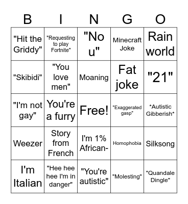 WILL! Bingo Card