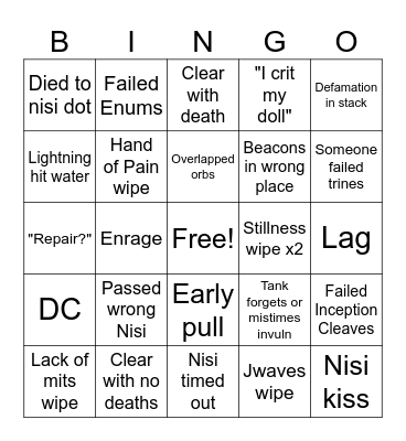 TEA Bingo Card