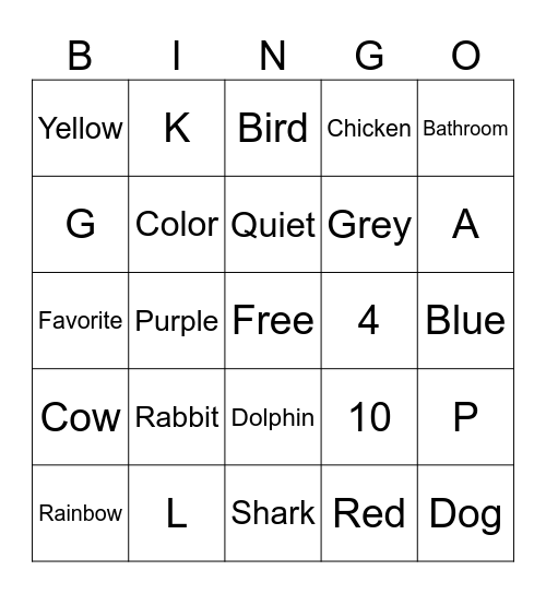 Sign Language Review Bingo! Bingo Card