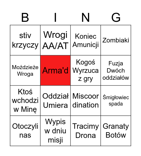 KLASYFIKOWANE 3 Bingo Card