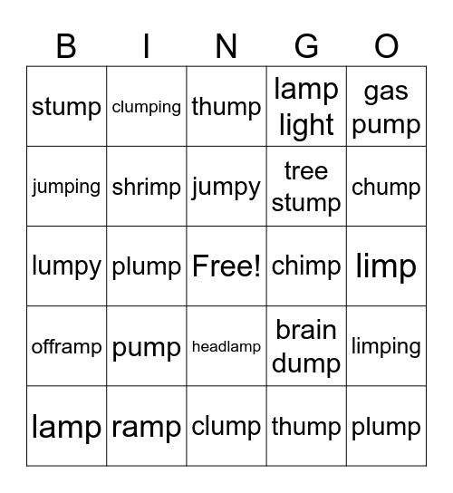 -MP bingo Card