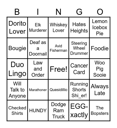 Ricardo is 60 Bingo Card