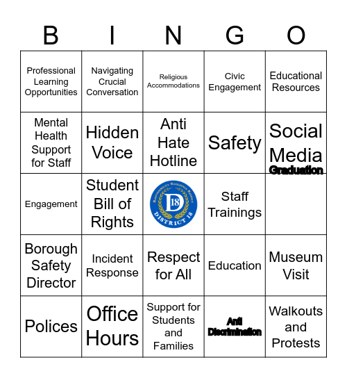 Meeting the Moment in D18 Bingo Card