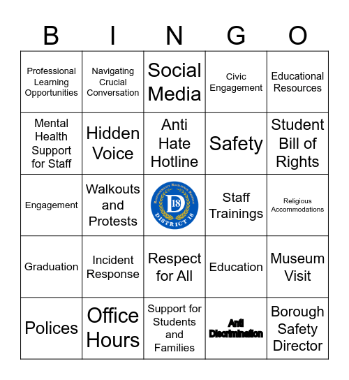 Meeting the Moment in D18 Bingo Card