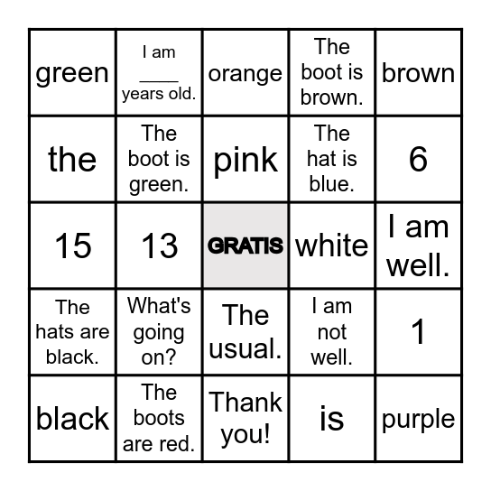 4th Grade- Quarter 1 Bingo- 24/25 Bingo Card