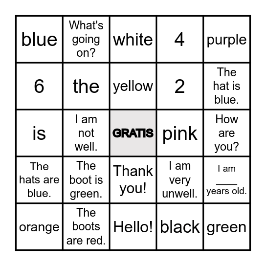 4th Grade- Quarter 1 Bingo- 24/25 Bingo Card