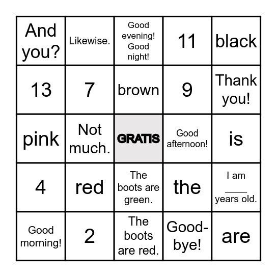 4th Grade- Quarter 1 Bingo- 24/25 Bingo Card