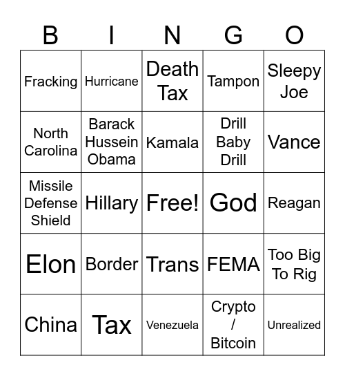 What will Trump say during Colorado rally? Bingo Card