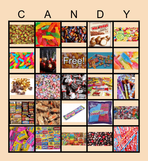 CANDY Bingo Card