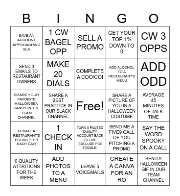 HALLOWEEN BINGO Card
