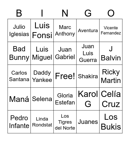 Hispanic Heritage Month Bingo🎉 Bingo Card