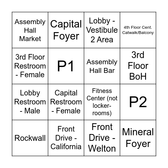 Security Vagrant Bingo Card