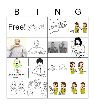 Thanksgiving ASL Bingo Card