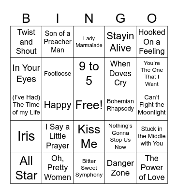 Movies Bingo Card