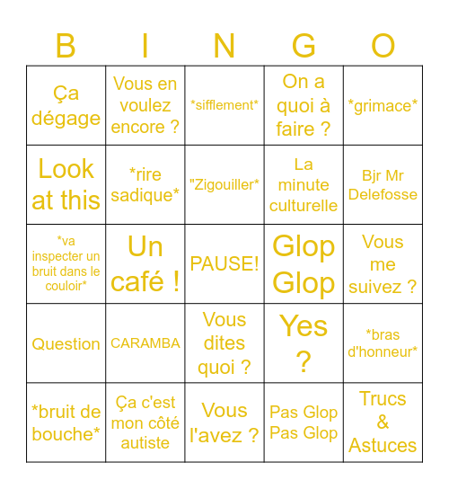 BINGO DUDU Bingo Card