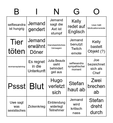 AutismusCrew vs. Wild Bingo Card
