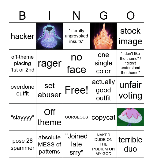 Dress to Impress Bino Bingo Card