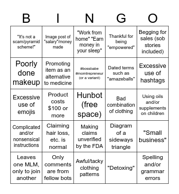 MLM Bingo Card