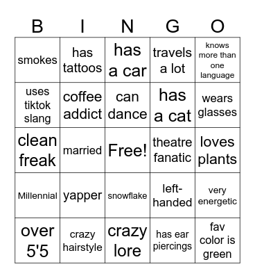 Box Office Bingo Card