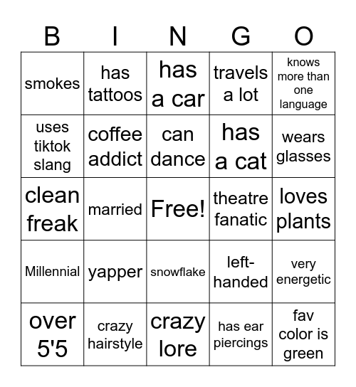 Box Office Bingo Card